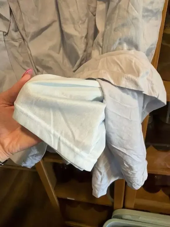 Grade & Gather Ice Blue Cotton Midi Babydoll Dress with Pockets Size XL - Picture 5 of 6